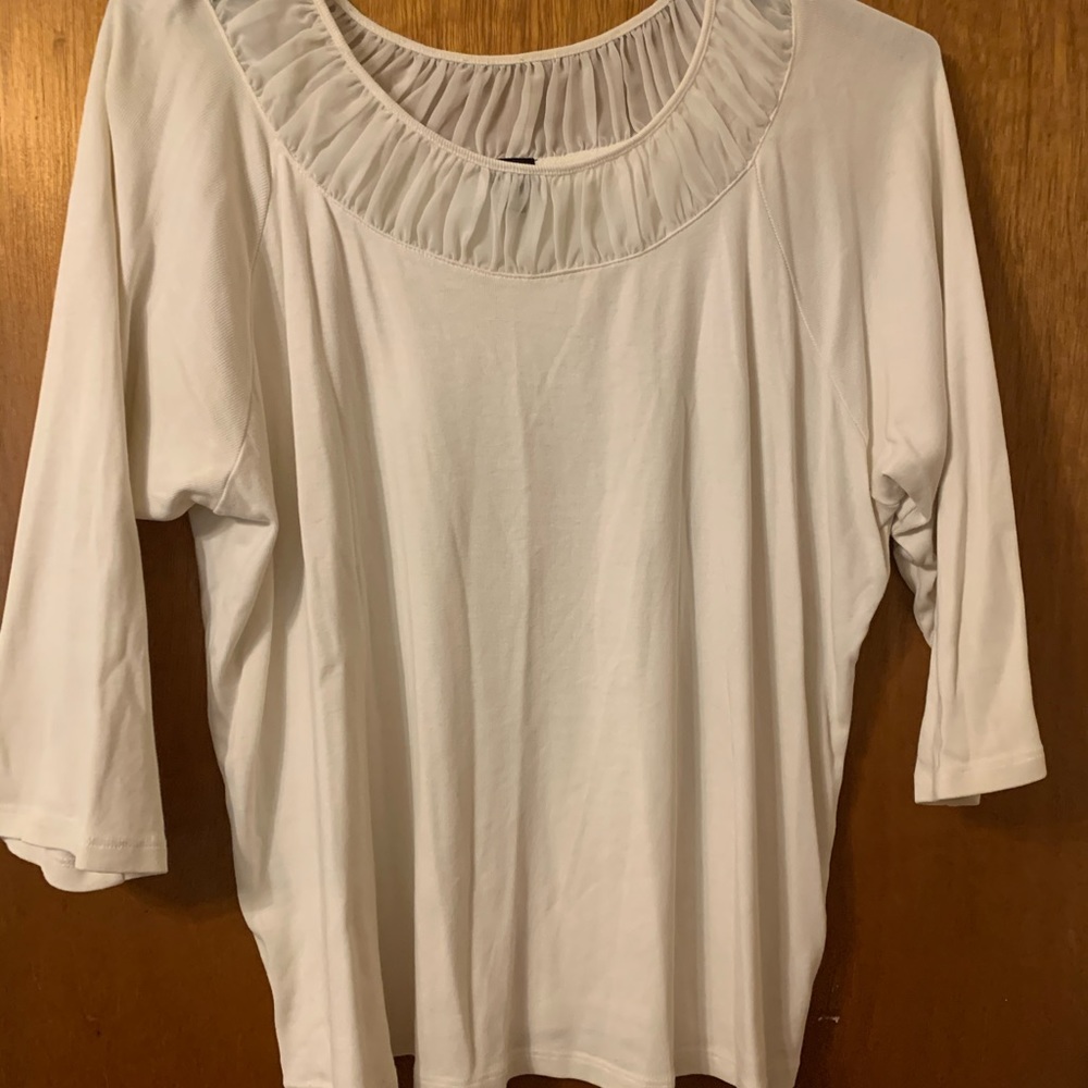 Rafaella White Dress Top size 3x